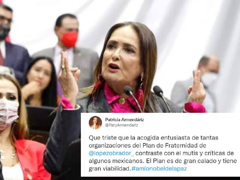 Propone Patricia Armendáriz a López Obrador para Premio Nobel de la Paz