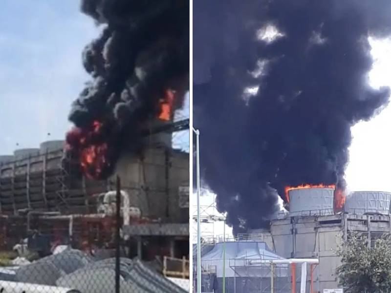Reportan incendio en refinería en Cadereyta, Nuevo León