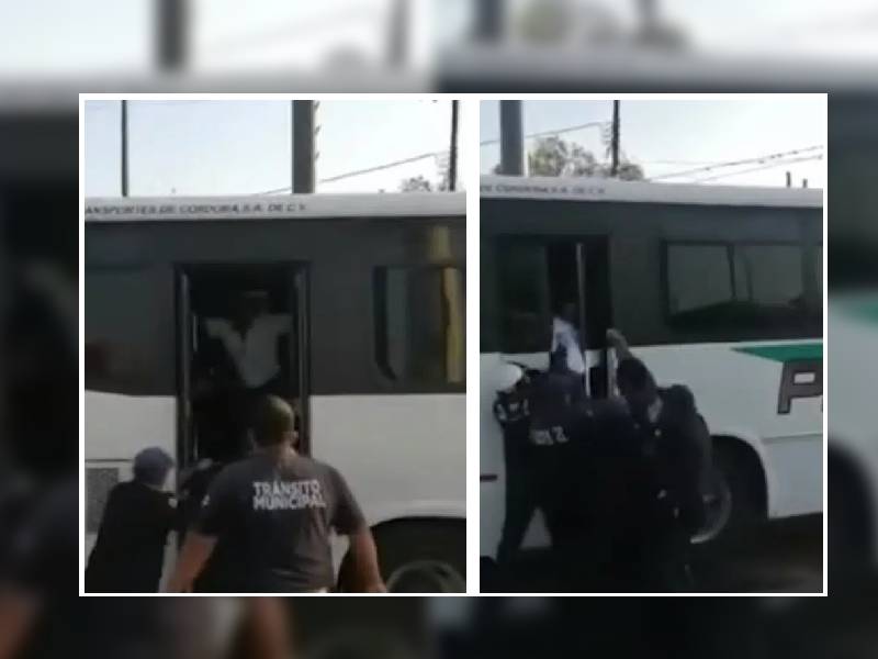 Video: Conductor recibe a patadas a policías que intentan detenerlo