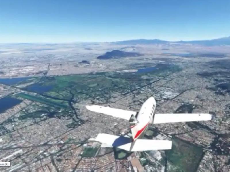 Youtuber argentino sobrevuela la CDMX con un simulador de vuelo
