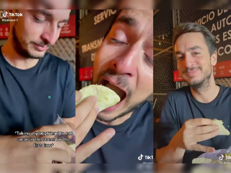 Video: Extranjero llora de deleite al comer tacos por primera vez; ya es viral