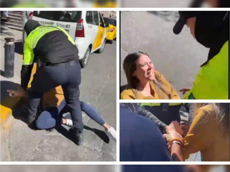 Video. Policía agrede a mujer embarazada