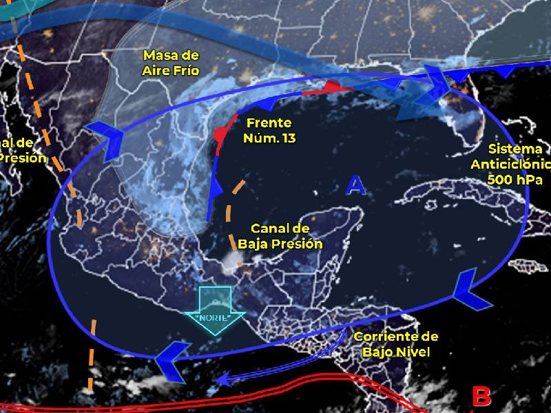 Clima para hoy lunes 13 de diciembre