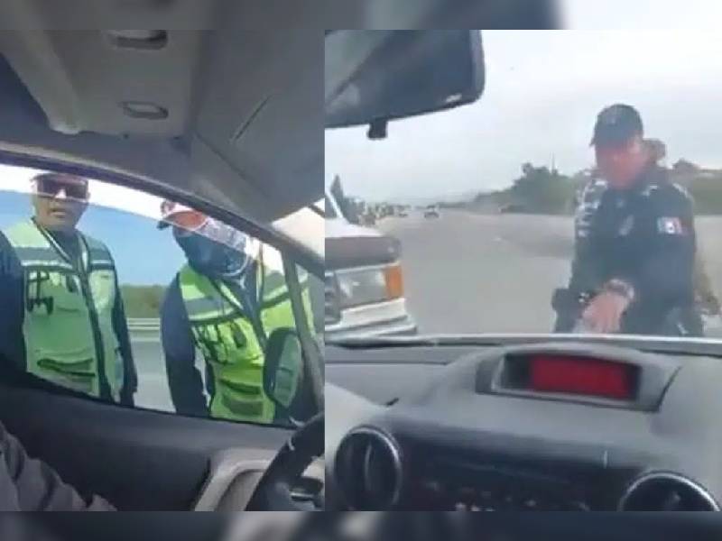 Exhiben en video a policías ayudando a yaquis a cobrar cuota por usar autopista