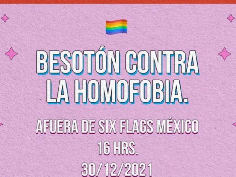 Convocan a Besotón LGBTIQ+ en Six Flags tras acto homofóbico