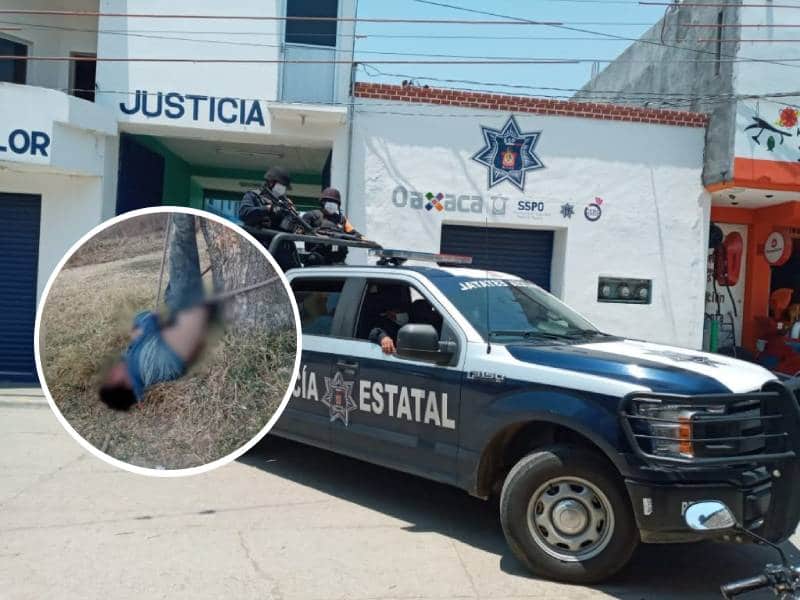 Presunto ladrón es golpeado y atado a un árbol en Oaxaca