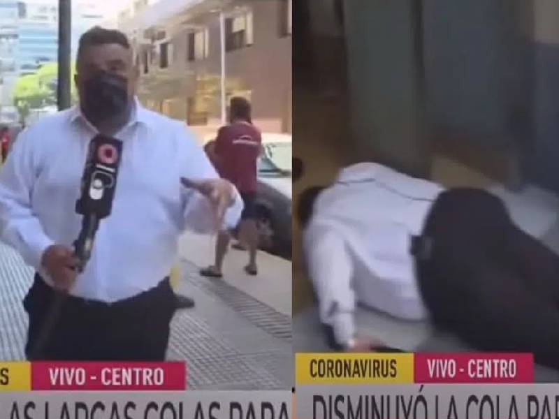 Video: Reportero se desmaya en plena transmisión en vivo