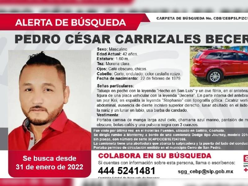 Emiten ficha de búsqueda para César Carrizales, ¡El Mijis!