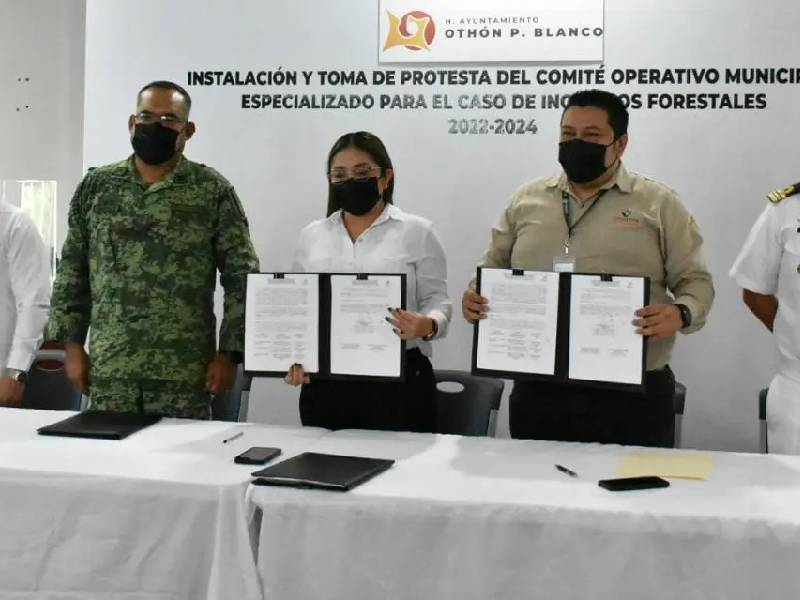 Rinde protesta comité especializado para incendios forestales