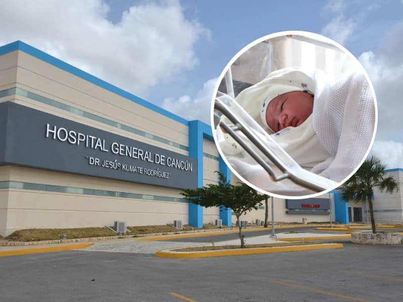 Roban bebé recién nacido en Hospital General de Cancún