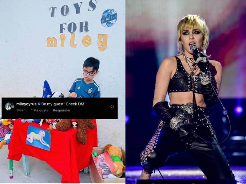 Niño vende sus juguetes para poder ir al concierto de Miley Cyrus y ella responde
