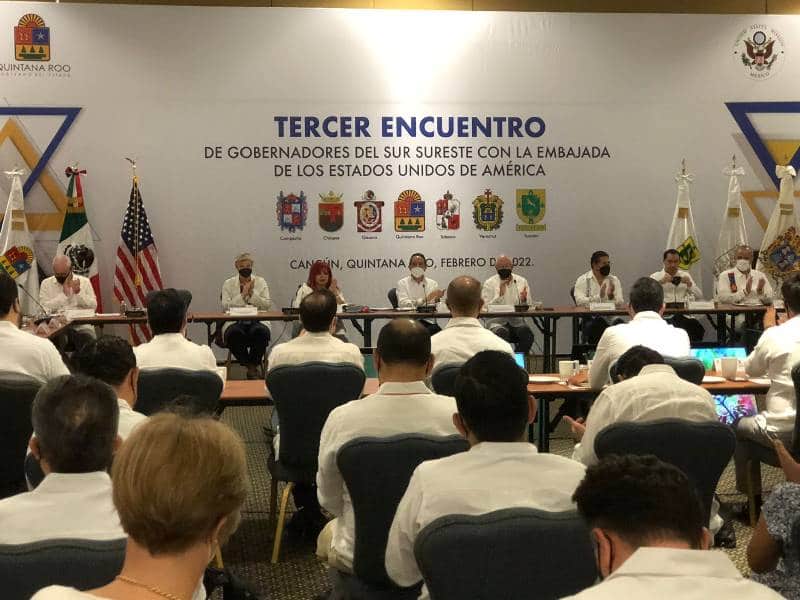 Arranca tercera reunión de gobernadores del sur sureste en Cancún