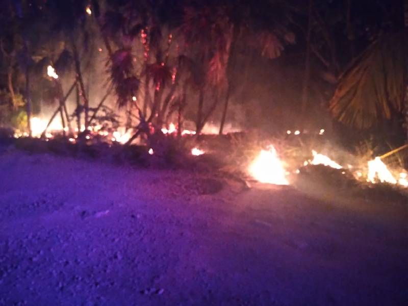 Surge incendio en la reserva Sian KaÔÇÖan en las inmediaciones de Punta Allen