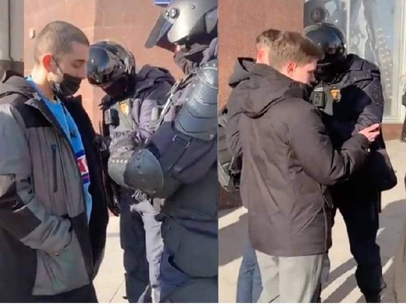 VIDEO. Policía rusa detiene civiles para revisar contenido de teléfonos