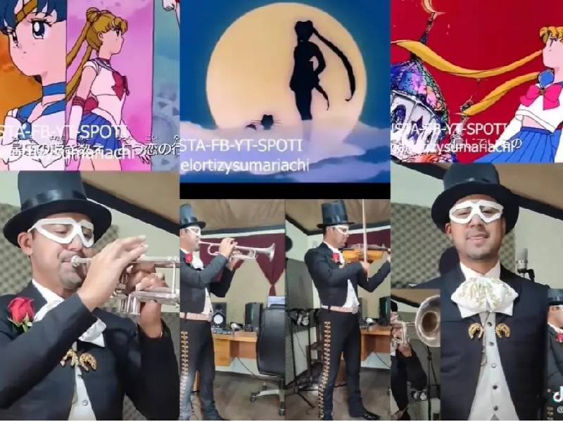 TikTok. Mariachi otaku conquista las redes por recrear el opening de Sailor Moon