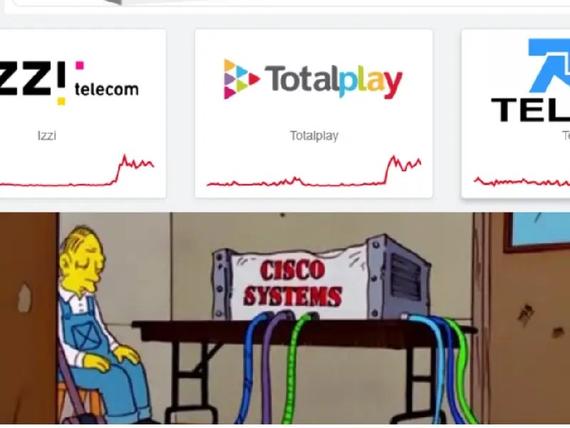 Reportan fallas en tres servicios de Internet: Telmex, Totalplay e Izzi