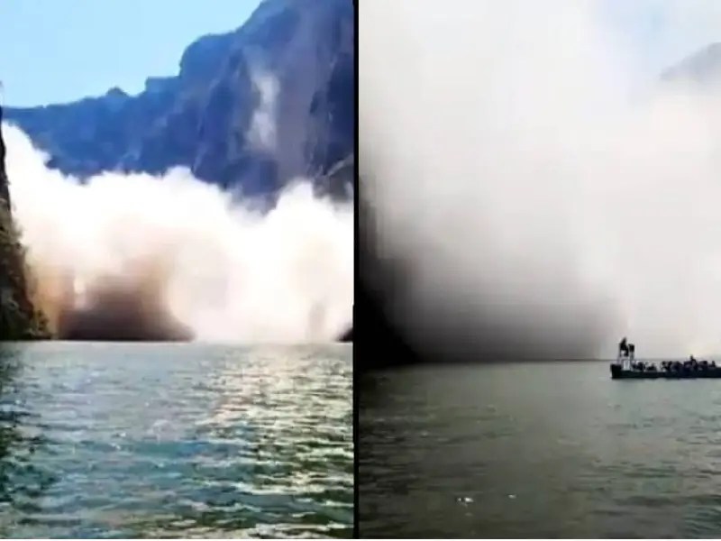 VIDEO: Captan desprendimiento de rocas en el Cañón del Sumidero en Chiapas