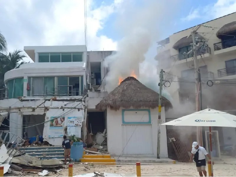 VIDEO. Explosión en club de playa junto a Mamitas Beach en Playa del Carmen