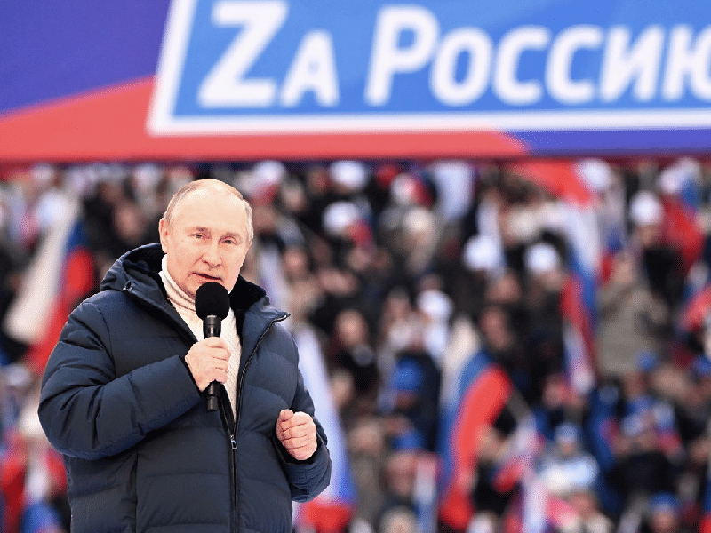 Putin desaparece repentinamente de la televisión en pleno discurso