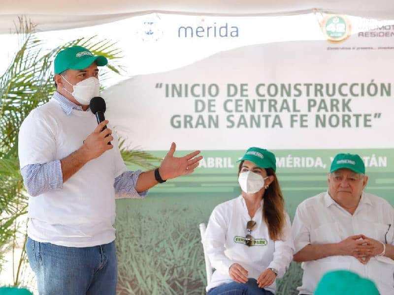 Inicia construcción del Central Park en Mérida