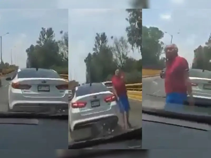 VIDEO. Conductor agrede a familia en plena avenida
