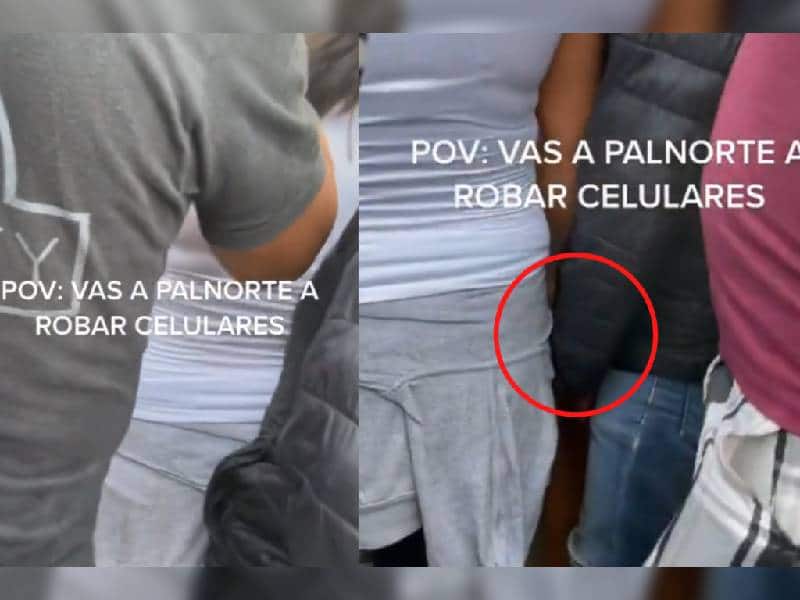 VIDEO: ¡Con las manos en la masa! Captan a ladrones de celulares en PaÔÇÖl Norte