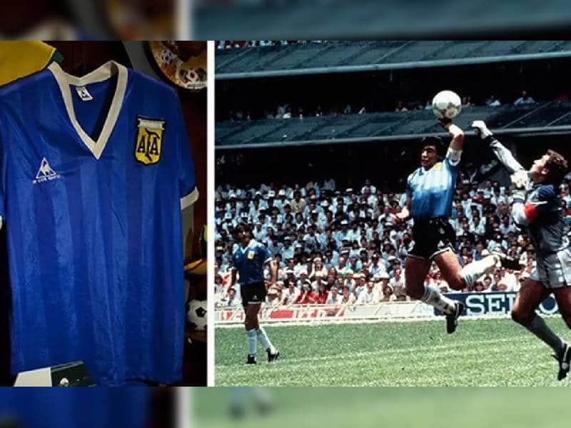 ¡Mano de Dios!: subastan camiseta de Maradona contra Inglaterra en 1986