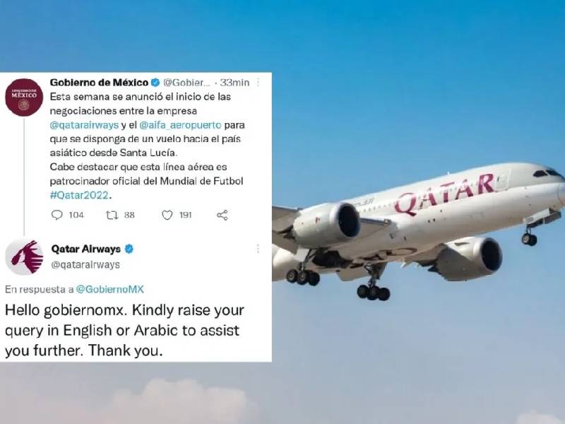 Qatar Airways al Gobierno de MX