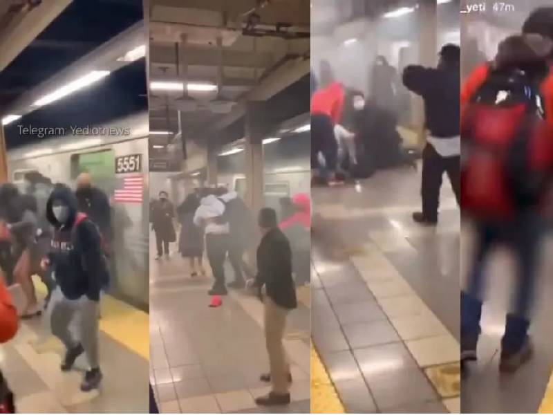 Circulan en redes vídeos del tiroteo en el metro de Nueva York