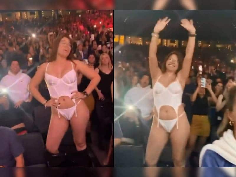 Video. Fan de Ricardo Arjona se quita la ropa durante una canción del concierto