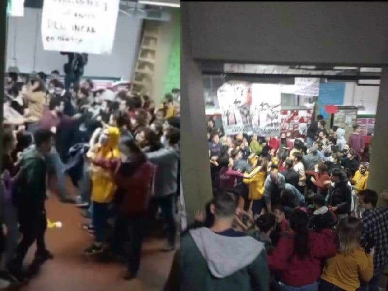 Suspenden actividades en la UBA tras batalla campal entre estudiantes