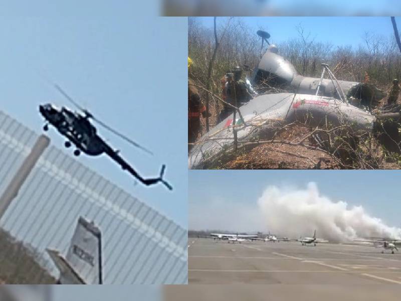 Video: Se desploma helicóptero de la Marina en Mazatlán
