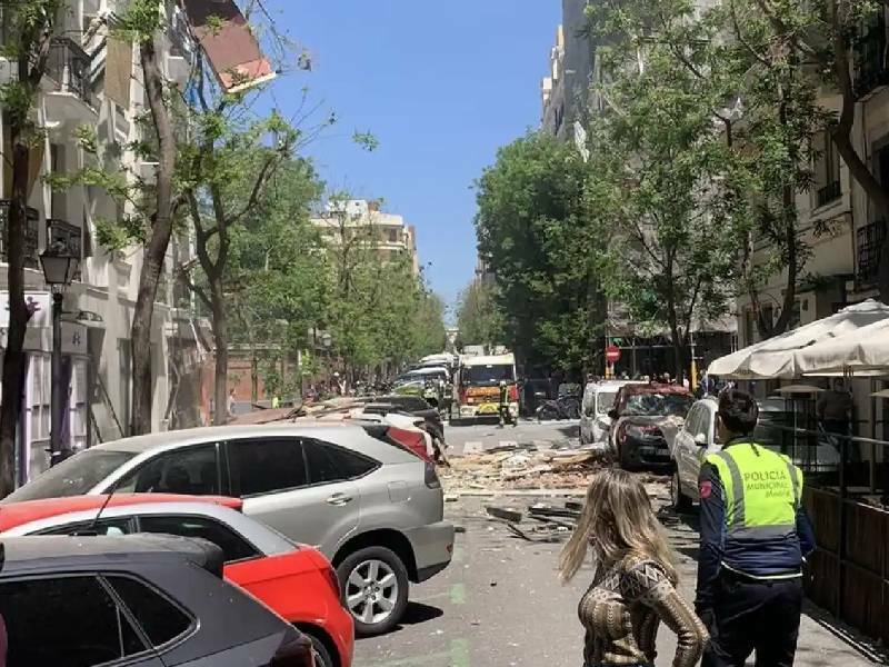 Videos. Se registra explosión en el barrio de Salamaca de Madrid, España; hay 17 heridos