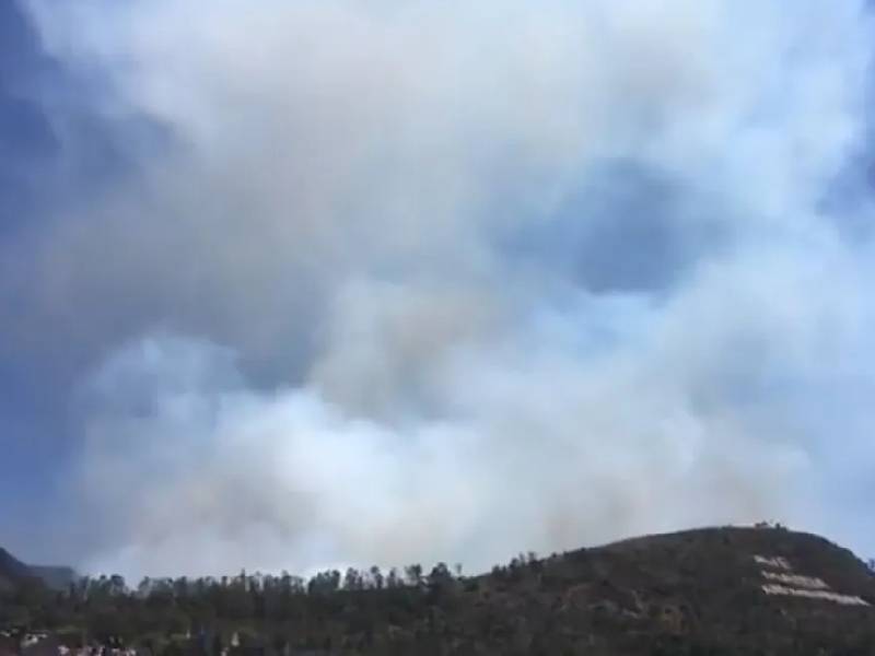 Video. Captan incendio en la Sierra de Guadalupe en Coacalco