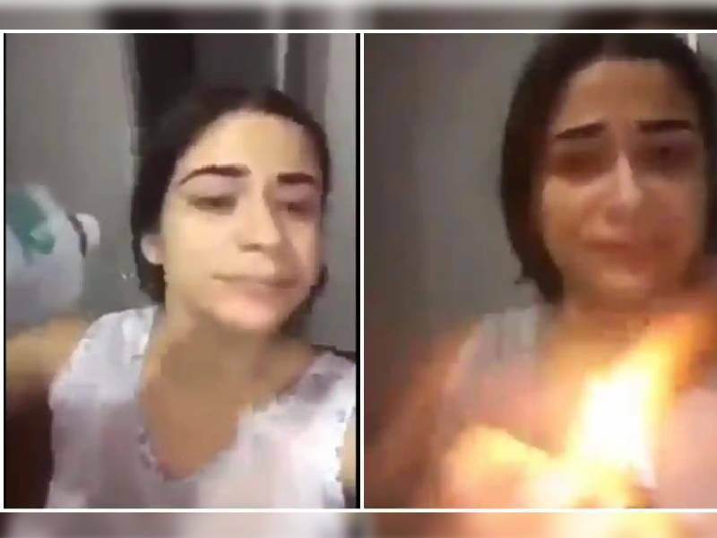 VIDEO: Mujer se prende fuego para ser perdonada por infidelidad