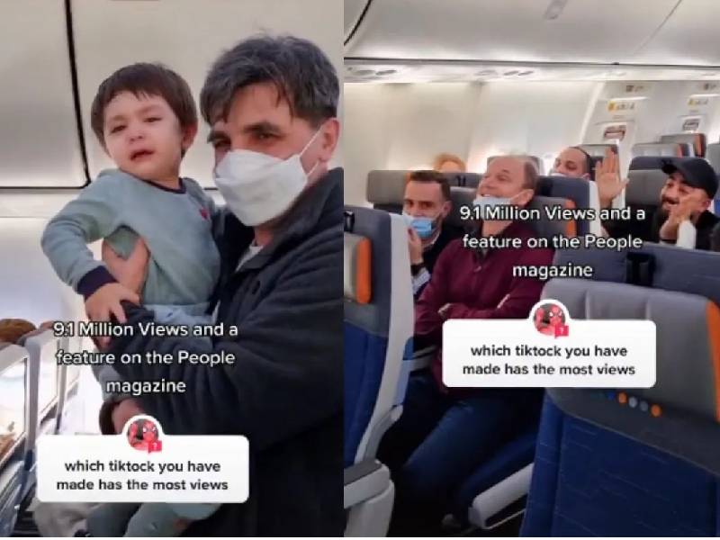 VIDEO. Pasajeros de un avión cantan "Baby Shark" para que un niño deje de llorar