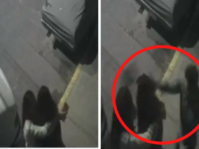 VIDEO: Sujeto agrede con un ladrillo a una pareja de mujeres