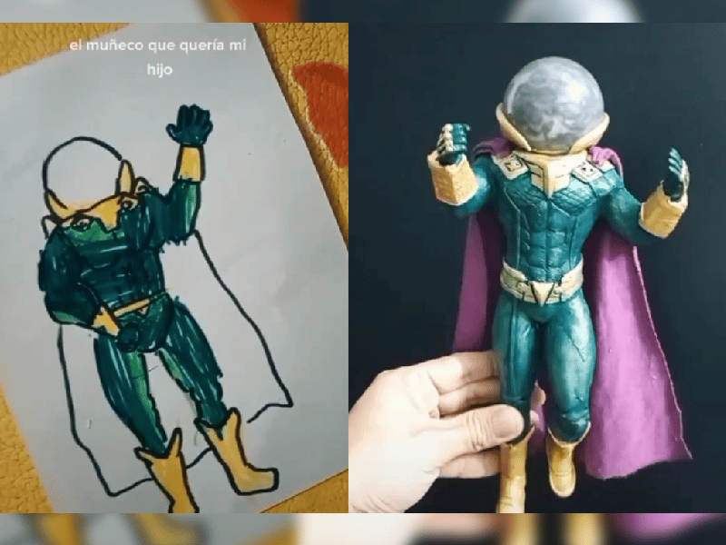 TikTok: ¡Que hermoso! Papá recrea el dibujo de su hijo reciclando un juguete viejo