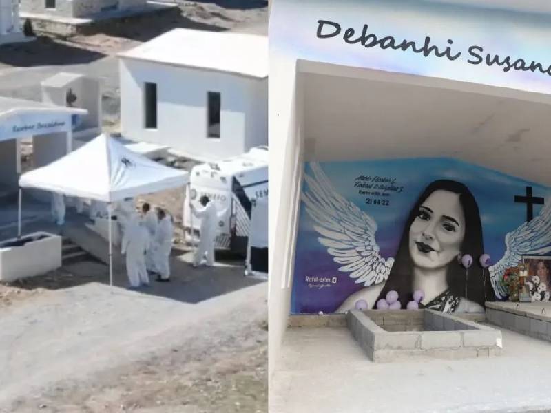Autoridades retiran drones a periodistas en la exhumación del cuerpo de Debanhi