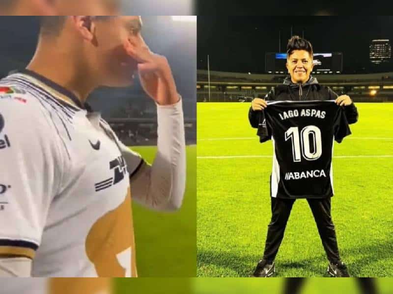 Tunden a influencer por “robar” jersey de Iago Aspas a jugador de Pumas