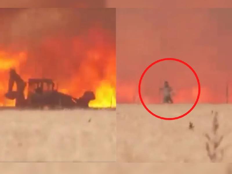 Video. Sujeto en llamas tras quere salvar a su familia de un incendio