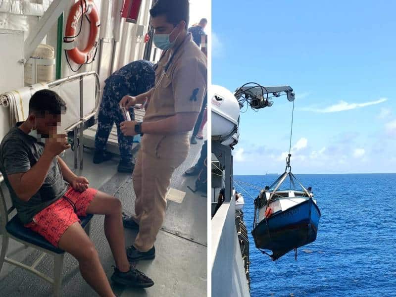 Marina rescata 21 personas extranjeras en costas de Yucatán