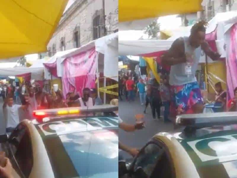 Video: Hombre baila encima de una patrulla en Tepito; se viraliza