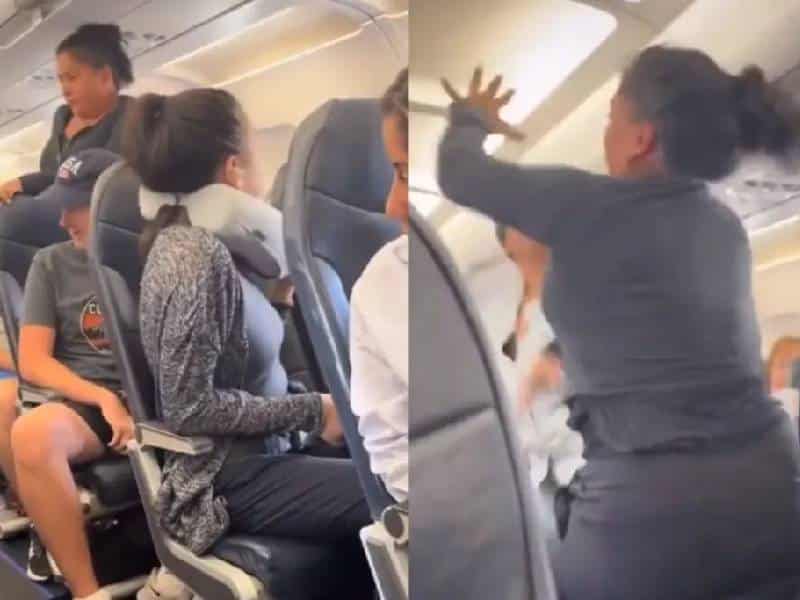 Video: ¡Guamazos! Tres chicas protagonizan pelea dentro de un avión