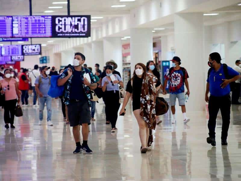 Aeropuerto de Cancún, con 445 operaciones y una conexión con 70 destinos para hoy
