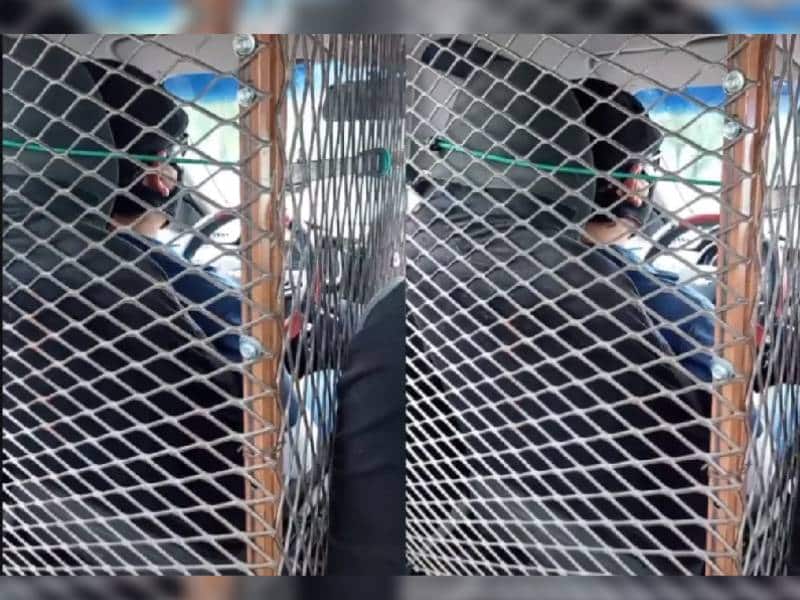 Video: Taxista coloca jaula dentro de su auto para prevenir asaltos