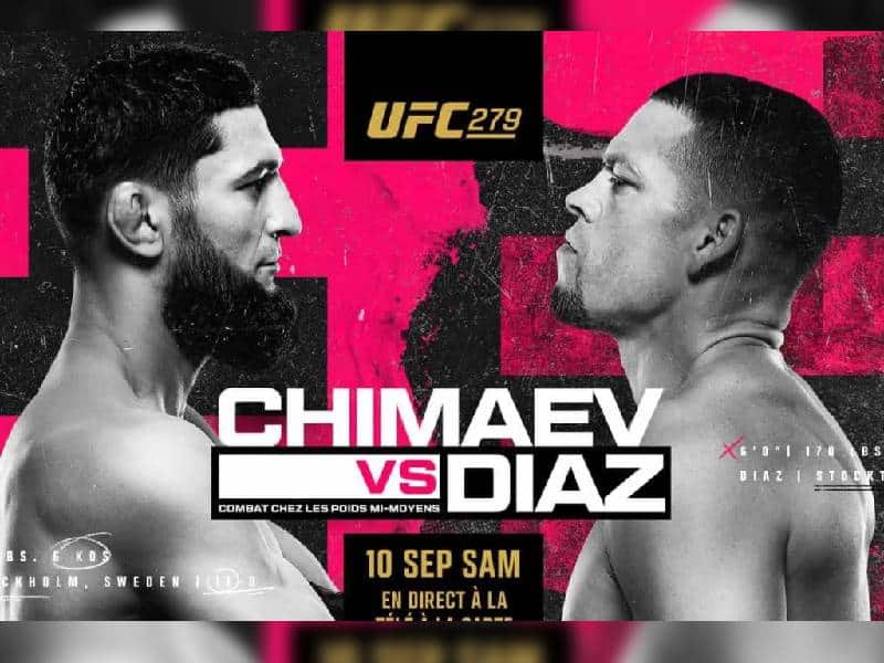 Nate Díaz vs Khamzat Chimaev se miden en el UFC 279