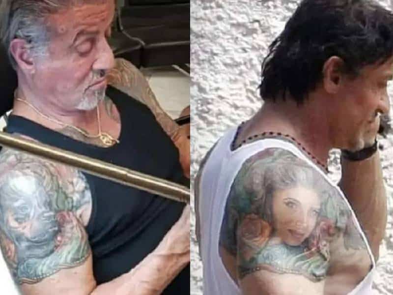 Sylvester Stallone cubre el tatuaje de su exesposa con uno de su perro