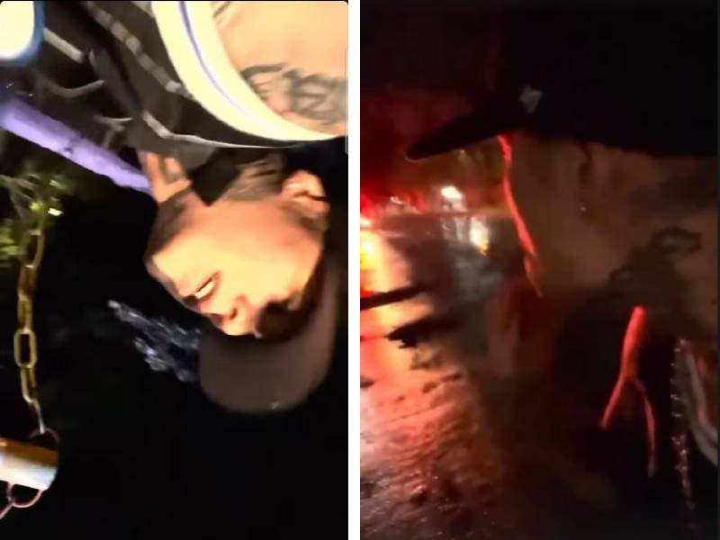Policías tratan de catear a Santa Fe Klan mientras grababa video