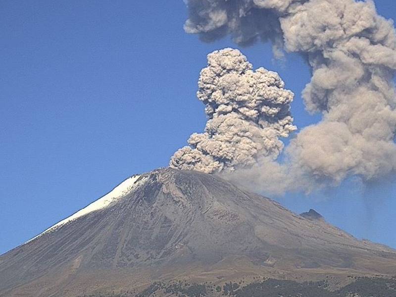 Popocatépetl registra una nueva exhalación con ceniza